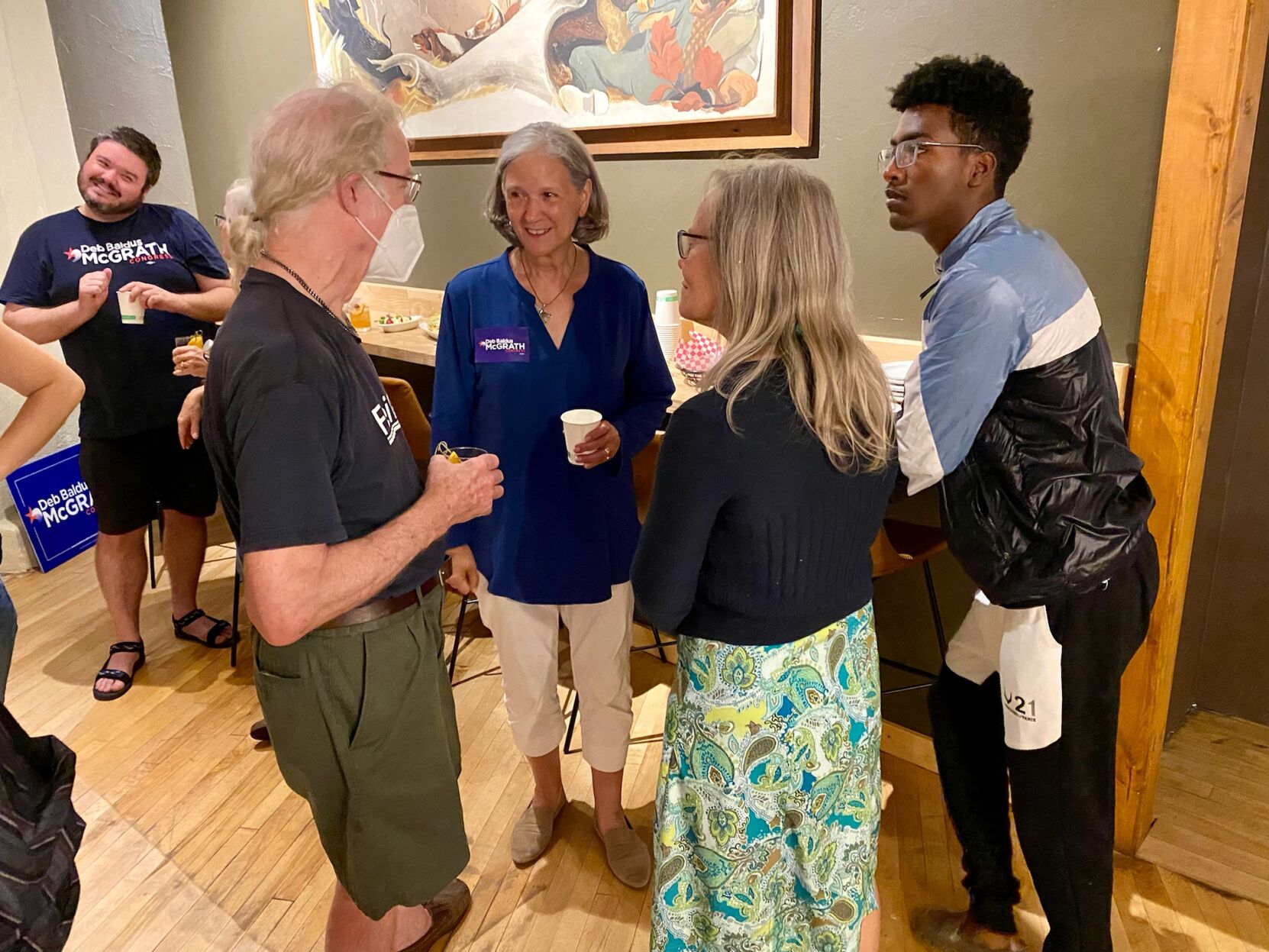 Deb McGrath meeting with voters